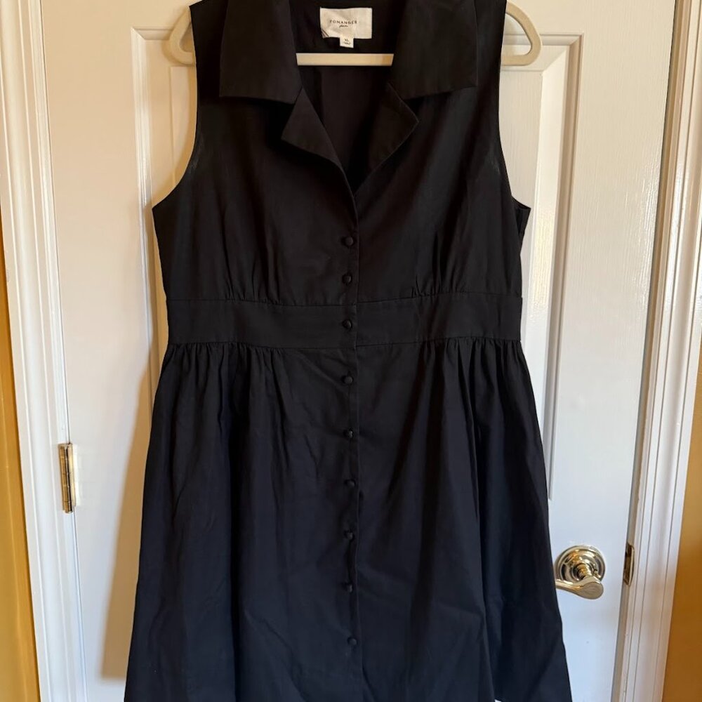Tuckernuck Pomander Place Black Sleeveless Noelle Shirt Dress